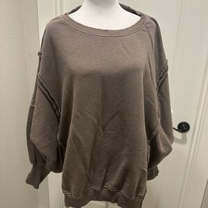 We The Free Taupe Knit Sweater